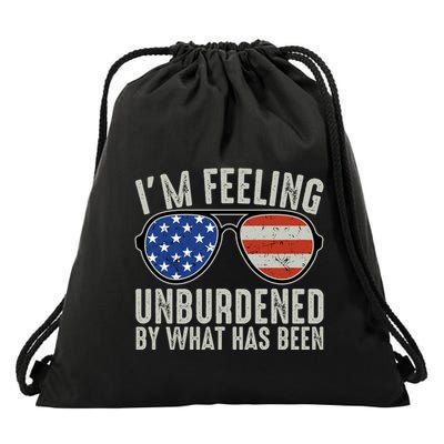 IM Feeling Unburdened By What Has Been Funny Jokes Drawstring Bag