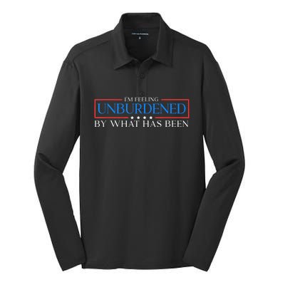 IM Feeling Unburdened By What Has Been Trump Victory 2024 Silk Touch Performance Long Sleeve Polo