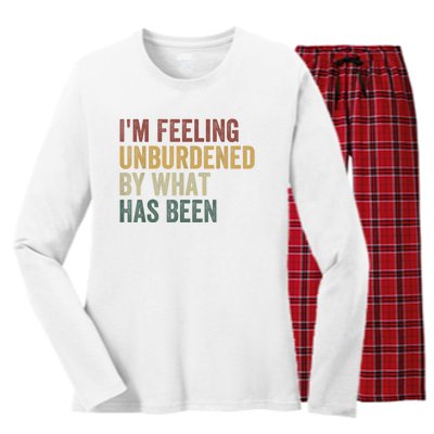 IM Feeling Unburdened By What Has Been Women's Long Sleeve Flannel Pajama Set 