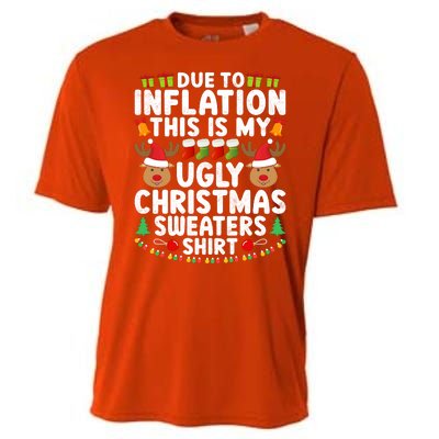 Inflation Fun Ugly Christmas Sweater Cooling Performance Crew T-Shirt