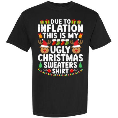 Inflation Fun Ugly Christmas Sweater Garment-Dyed Heavyweight T-Shirt