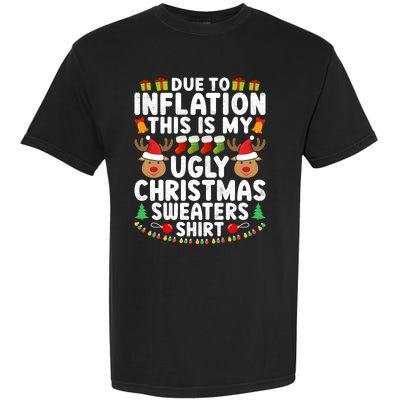 Inflation Fun Ugly Christmas Sweater Garment-Dyed Heavyweight T-Shirt