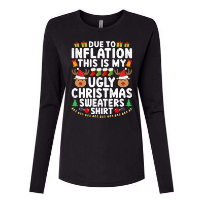 Inflation Fun Ugly Christmas Sweater Womens Cotton Relaxed Long Sleeve T-Shirt