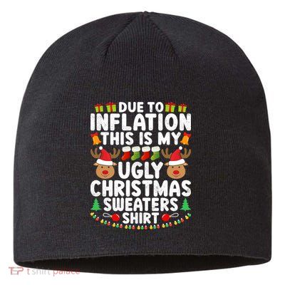 Inflation Fun Ugly Christmas Sweater Sustainable Beanie