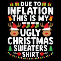 Inflation Fun Ugly Christmas Sweater 16 in Basic Backpack