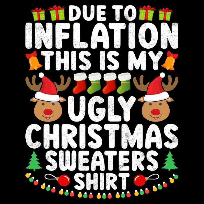 Inflation Fun Ugly Christmas Sweater 16 in Basic Backpack