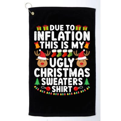 Inflation Fun Ugly Christmas Sweater Golf Towel