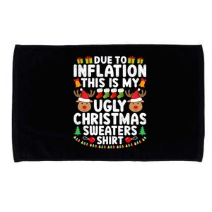 Inflation Fun Ugly Christmas Sweater Microfiber Hand Towel