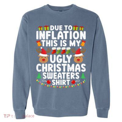 Inflation Fun Ugly Christmas Sweater Garment-Dyed Sweatshirt