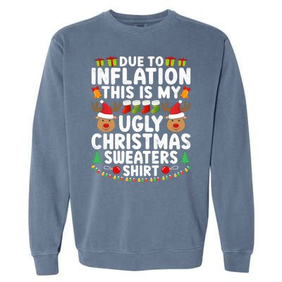 Inflation Fun Ugly Christmas Sweater Garment-Dyed Sweatshirt