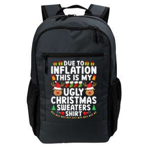 Inflation Fun Ugly Christmas Sweater Daily Commute Backpack