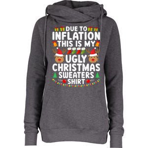 Inflation Fun Ugly Christmas Sweater Womens Funnel Neck Pullover Hood