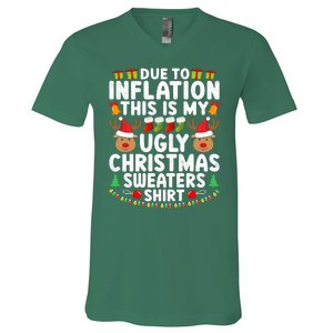 Inflation Fun Ugly Christmas Sweater V-Neck T-Shirt