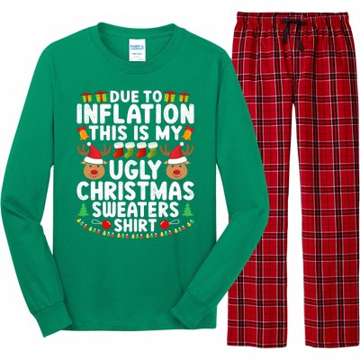 Inflation Fun Ugly Christmas Sweater Long Sleeve Pajama Set