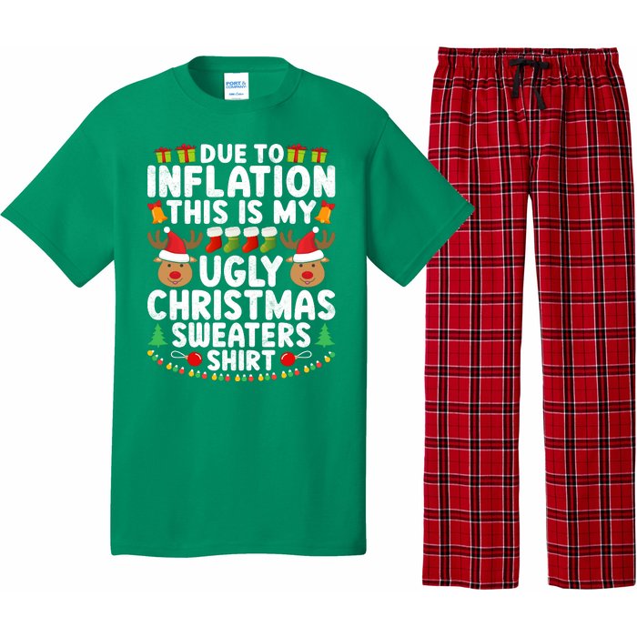 Inflation Fun Ugly Christmas Sweater Pajama Set