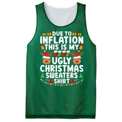 Inflation Fun Ugly Christmas Sweater Mesh Reversible Basketball Jersey Tank