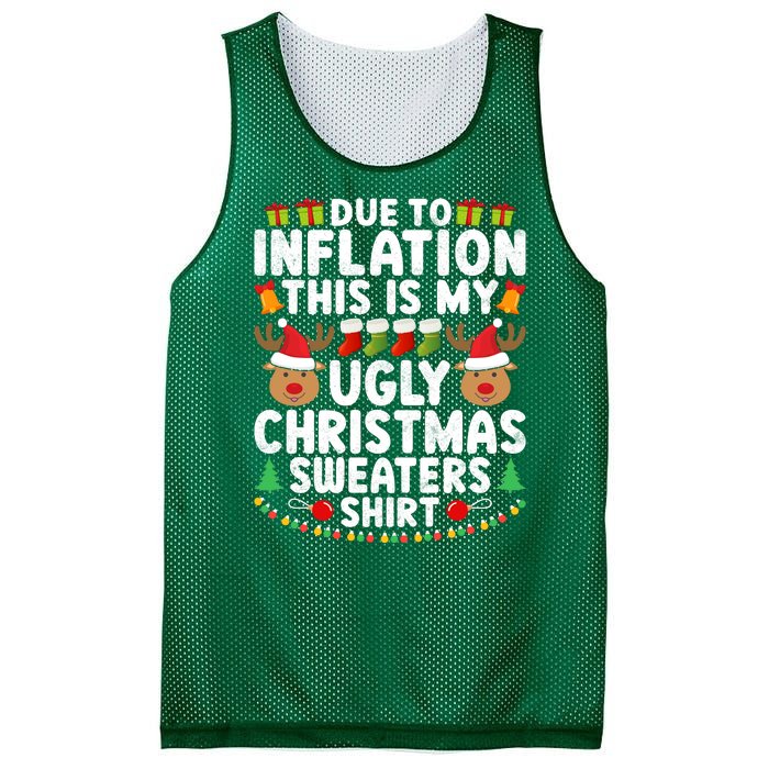 Inflation Fun Ugly Christmas Sweater Mesh Reversible Basketball Jersey Tank