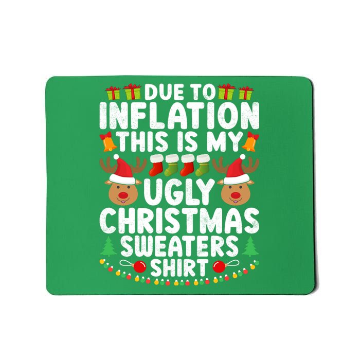 Inflation Fun Ugly Christmas Sweater Mousepad