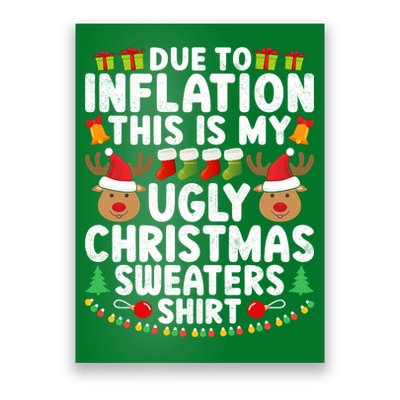 Inflation Fun Ugly Christmas Sweater Poster