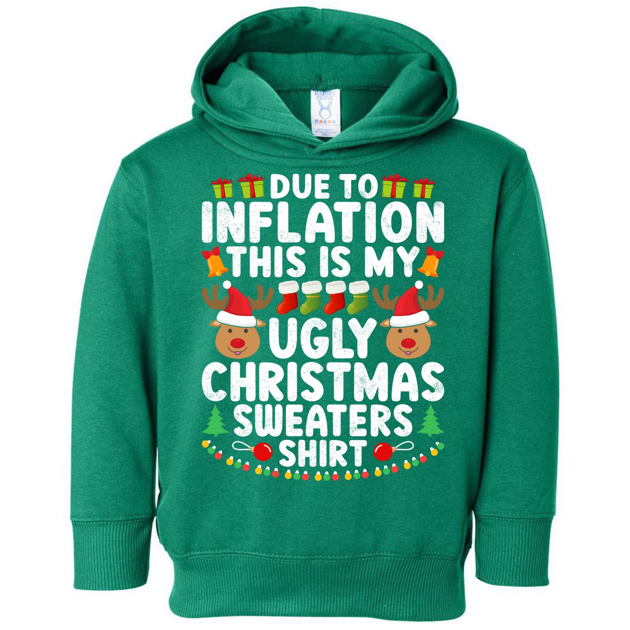 Inflation Fun Ugly Christmas Sweater Toddler Hoodie