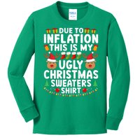 Inflation Fun Ugly Christmas Sweater Kids Long Sleeve Shirt