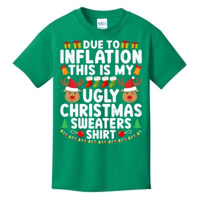 Inflation Fun Ugly Christmas Sweater Kids T-Shirt