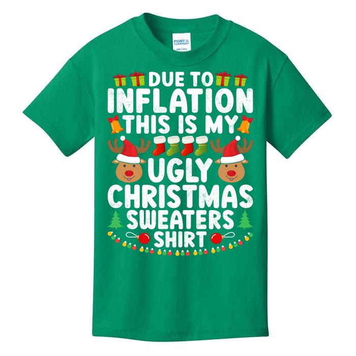 Inflation Fun Ugly Christmas Sweater Kids T-Shirt