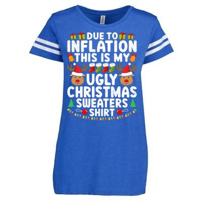 Inflation Fun Ugly Christmas Sweater Enza Ladies Jersey Football T-Shirt