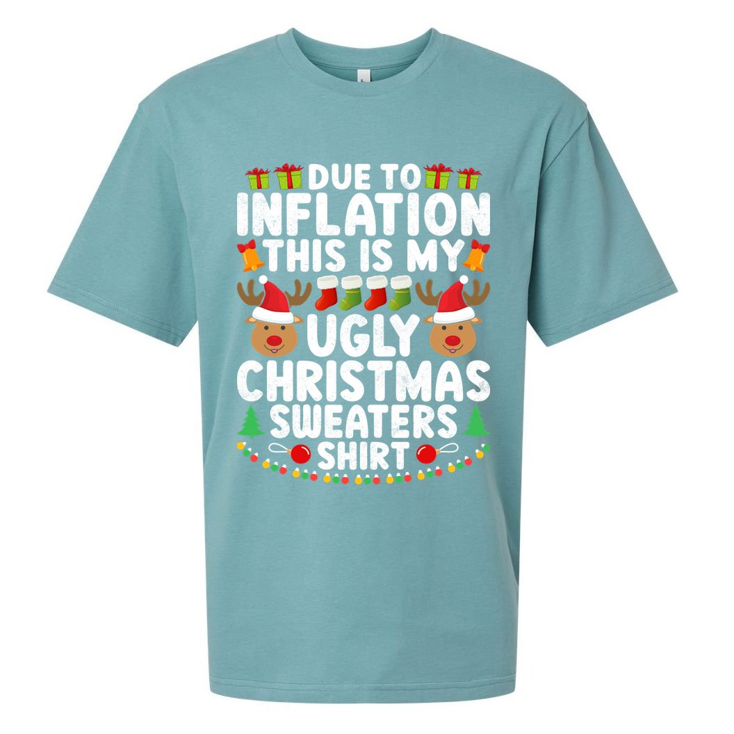 Inflation Fun Ugly Christmas Sweater Sueded Cloud Jersey T-Shirt