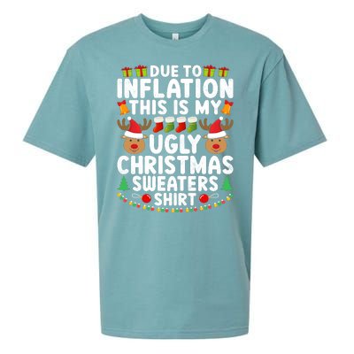 Inflation Fun Ugly Christmas Sweater Sueded Cloud Jersey T-Shirt