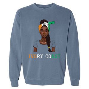 Ivorian Flag Uniform Souvenirs Products Woman Ivory Coast Garment-Dyed Sweatshirt