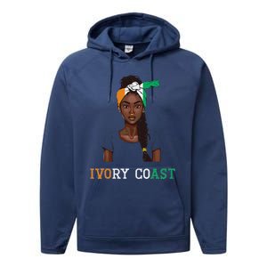 Ivorian Flag Uniform Souvenirs Products Woman Ivory Coast Performance Fleece Hoodie