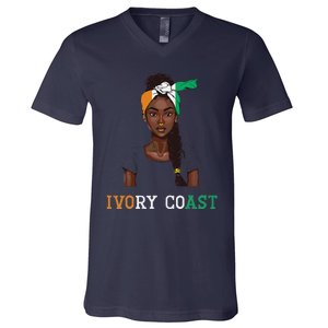 Ivorian Flag Uniform Souvenirs Products Woman Ivory Coast V-Neck T-Shirt