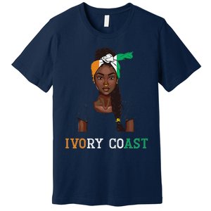 Ivorian Flag Uniform Souvenirs Products Woman Ivory Coast Premium T-Shirt