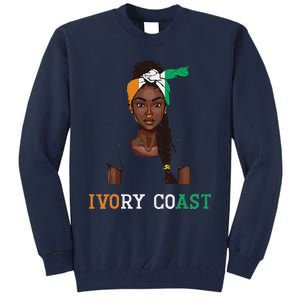 Ivorian Flag Uniform Souvenirs Products Woman Ivory Coast Tall Sweatshirt