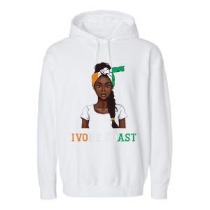 Ivorian Flag Uniform Souvenirs Products Woman Ivory Coast Garment-Dyed Fleece Hoodie