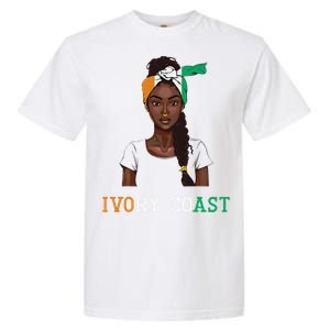 Ivorian Flag Uniform Souvenirs Products Woman Ivory Coast Garment-Dyed Heavyweight T-Shirt