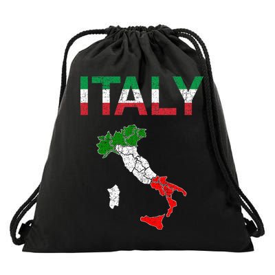 Italy Flag Vintage Italian Italia Drawstring Bag