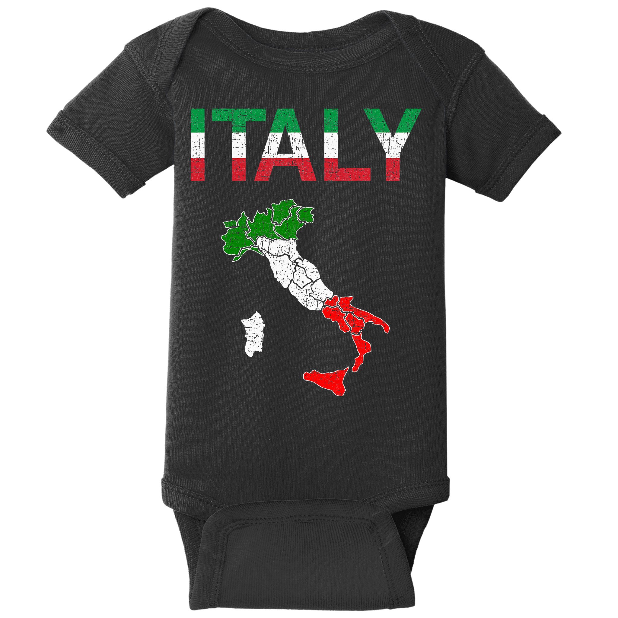 Italy Flag Vintage Italian Italia Baby Bodysuit