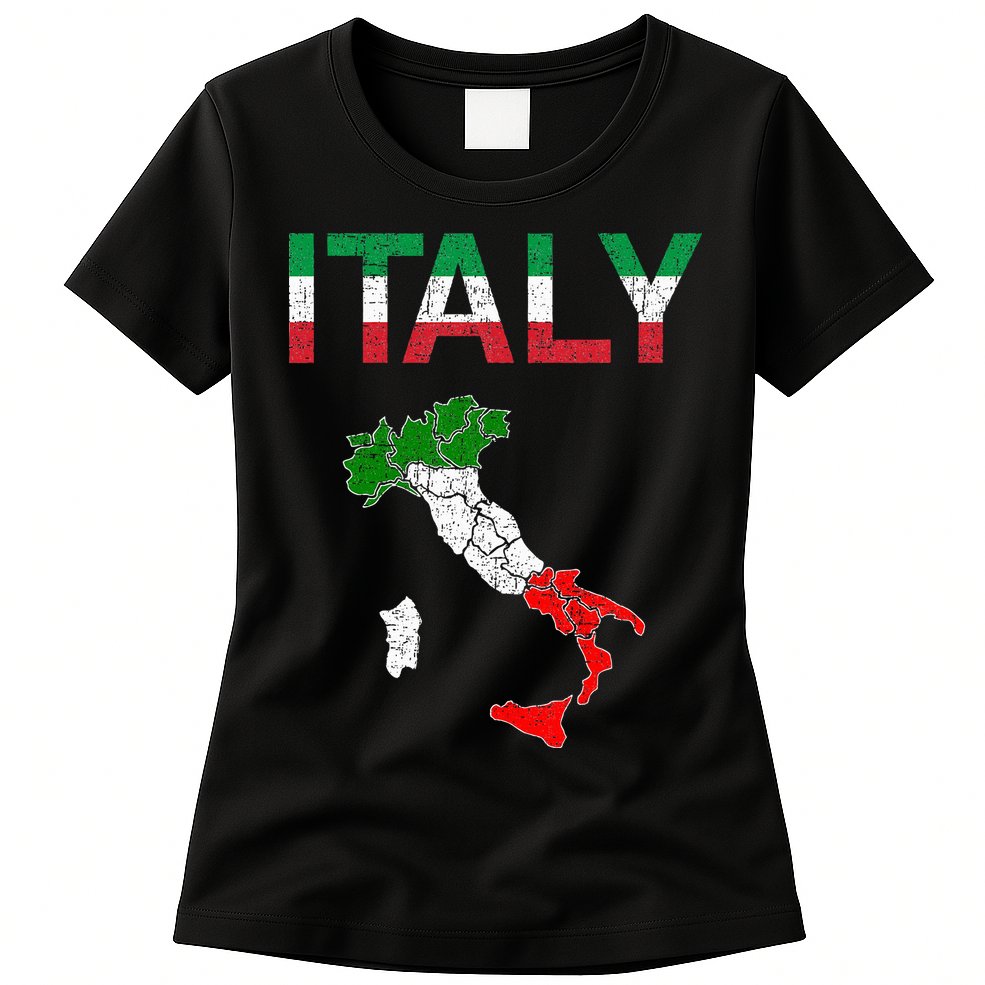 Italy Flag Vintage Italian Italia Womens T-Shirt
