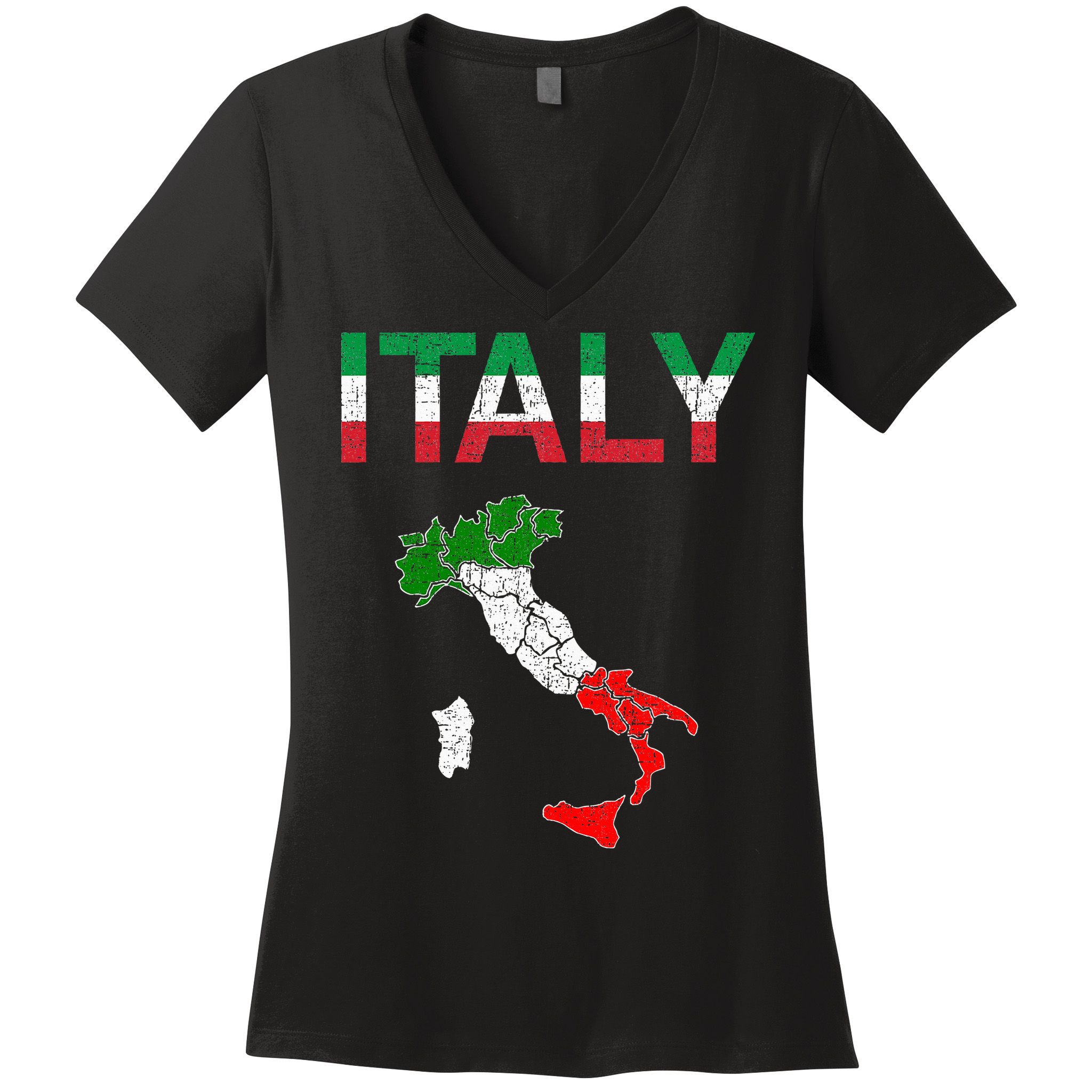 Italy Flag Vintage Italian Italia Women's V-Neck T-Shirt