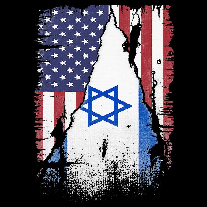 Israeli Flag Vintage Israel USA Flag Bucket Hat
