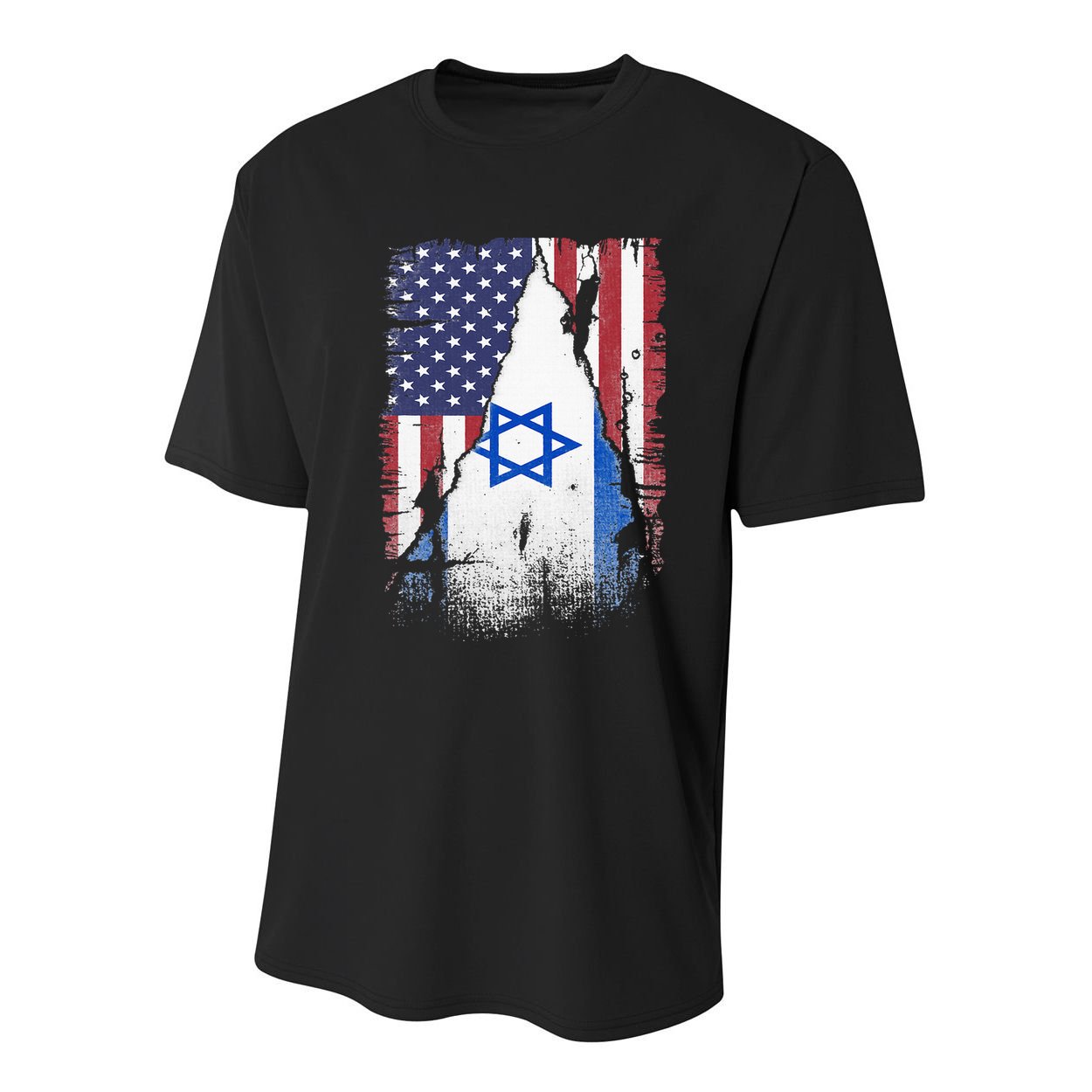 Israeli Flag Vintage Israel USA Flag Youth Performance Sprint T-Shirt