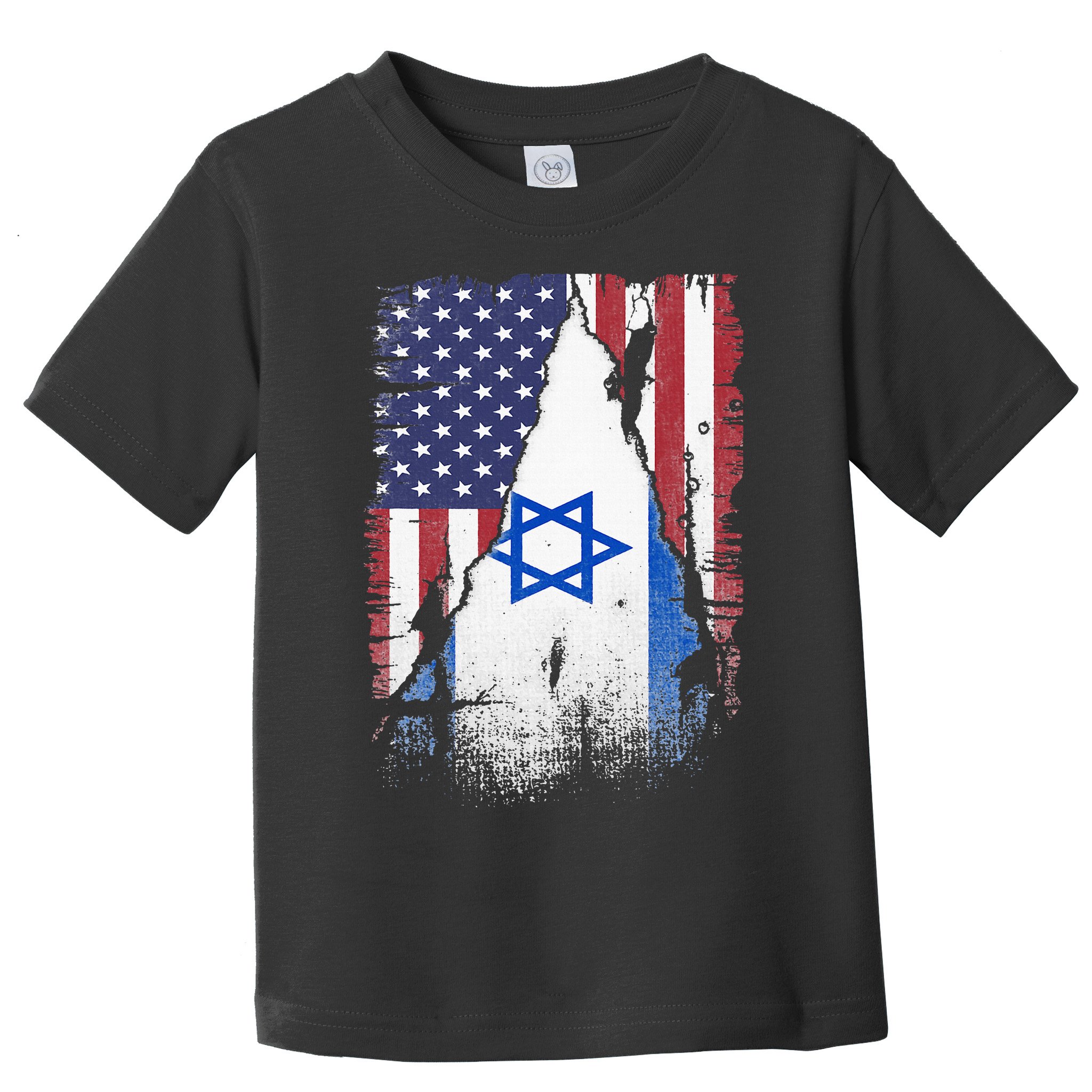 Israeli Flag Vintage Israel USA Flag Toddler T-Shirt