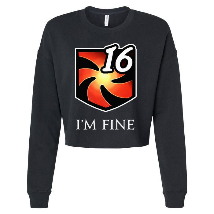 IM Fine Vulnerability Stacks Fantasy Mmorpg Cropped Pullover Crew