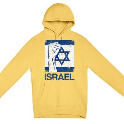 Israeli Flag Vintage Israel Premium Pullover Hoodie