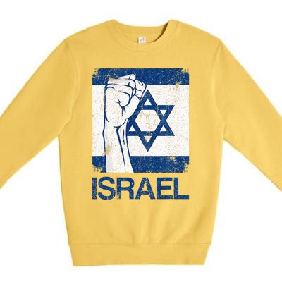 Israeli Flag Vintage Israel Premium Crewneck Sweatshirt