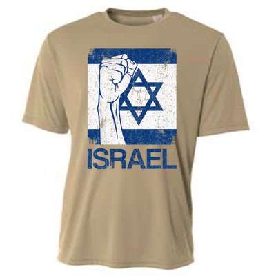 Israeli Flag Vintage Israel Cooling Performance Crew T-Shirt