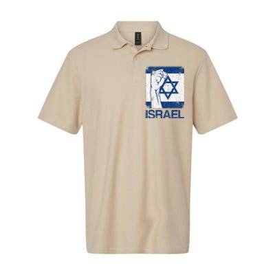 Israeli Flag Vintage Israel Softstyle Adult Sport Polo