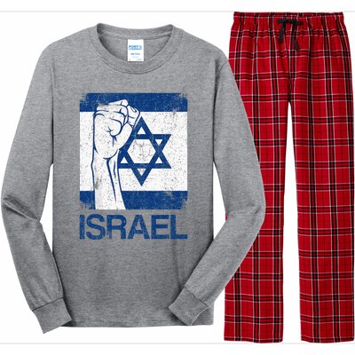 Israeli Flag Vintage Israel Long Sleeve Pajama Set